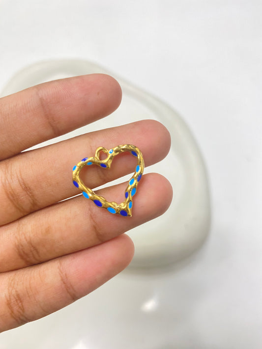 SS 2561 Heart charm 18k gold plated stainless steel ( 1 piece ) Anti tarnish