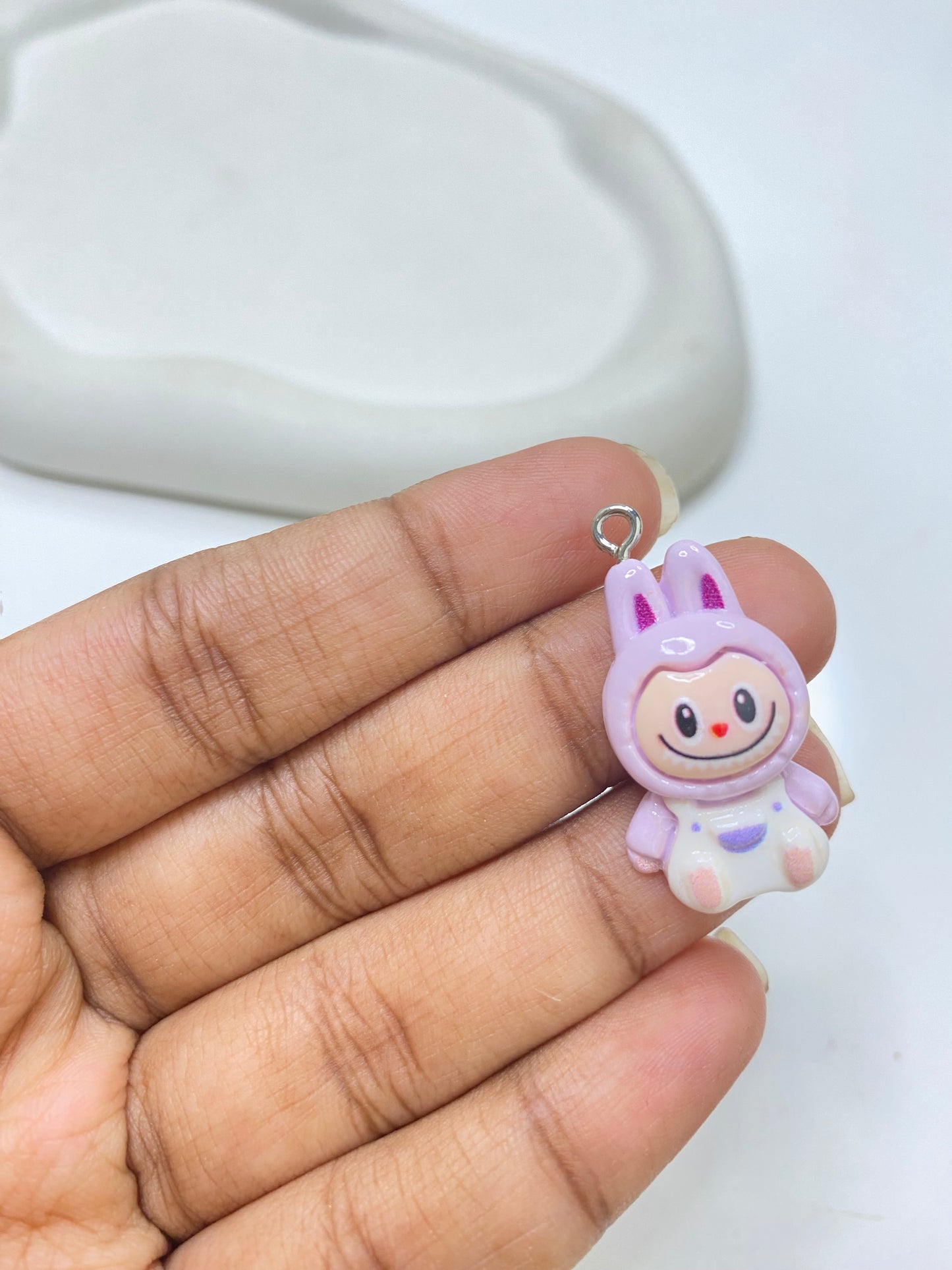 BBB 080 (f) Purple labubu kawaii charm( 1 pc ) with/without Hook