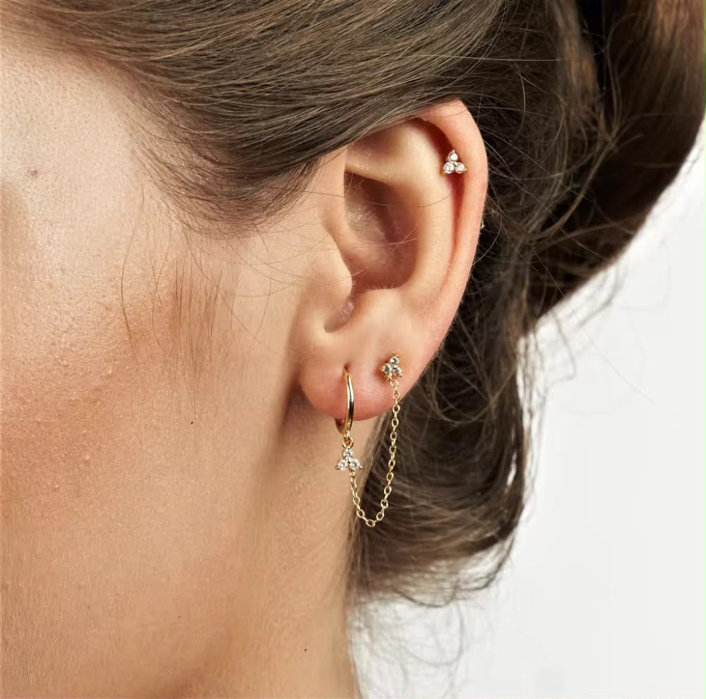 STJ04C 4 piece (pair) Set 18k gold copper plated