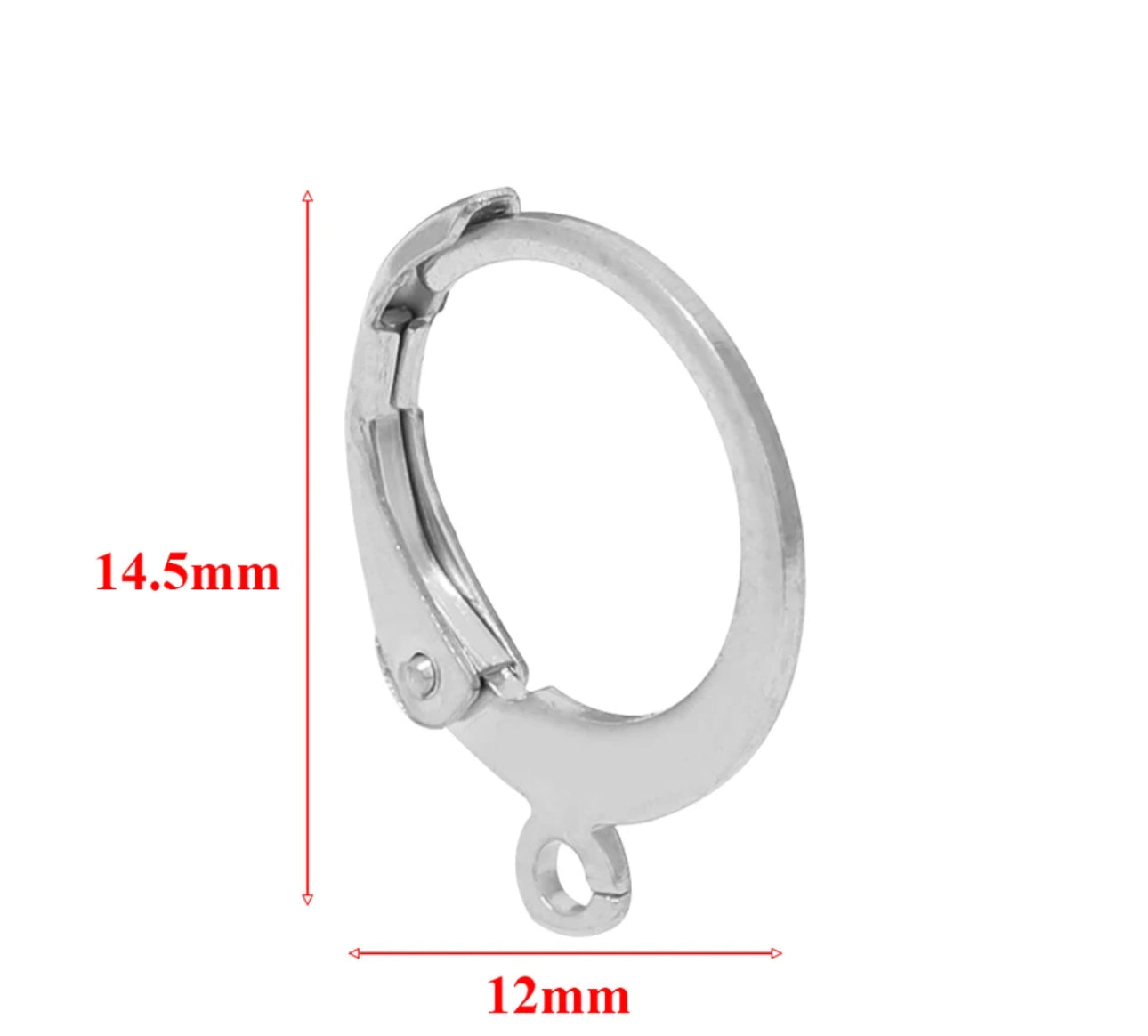 SS 1201 - steel clasp hoops - 18k gold plated stainless steel ( 2 pc ) - anti tarnish