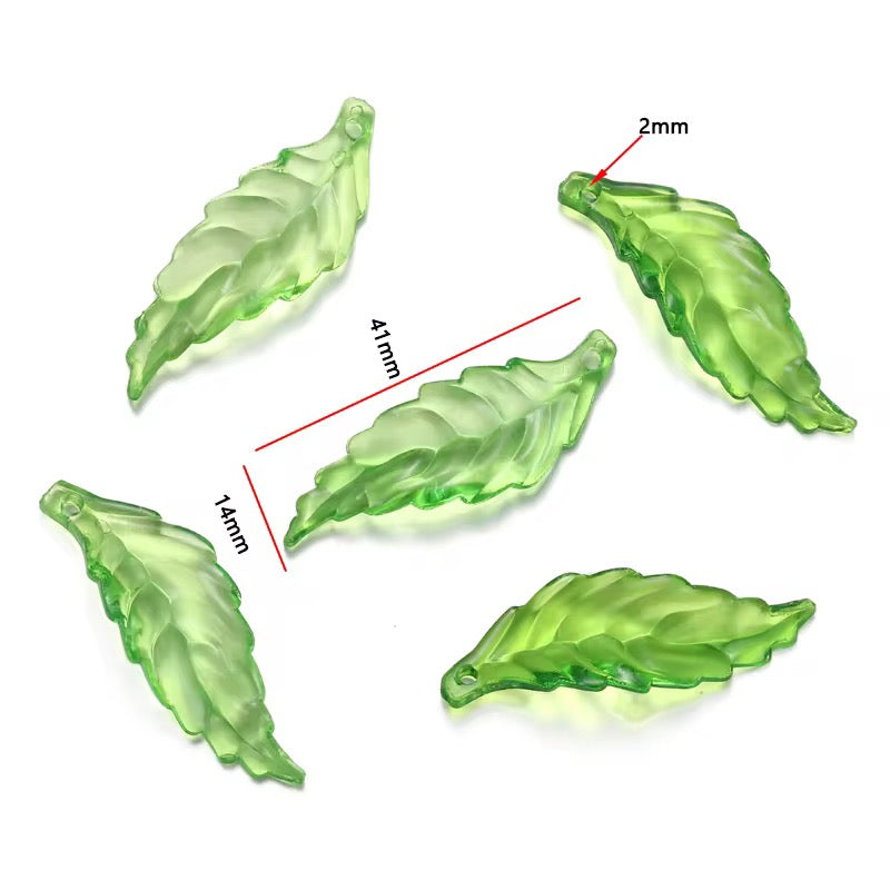 BBB 042 (d) Leaf Acrylic bead ( 1 pc )