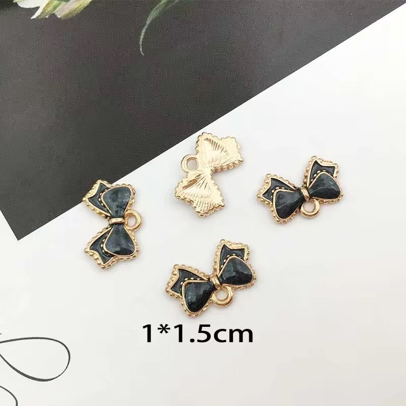 BBB 148 (c) Black Bow Enamel Charm ( 1 pc )
