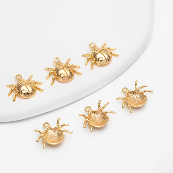 SS 506 lady bug gold plated charm anti tarnish