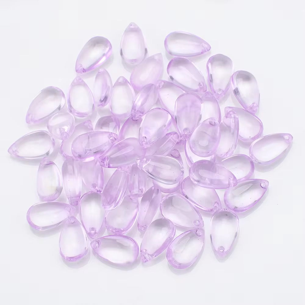 BBB 210 (e) Light Purple Teardrop Smooth Crystal glass bead ( 1 pc ) ( 8:13 mm )