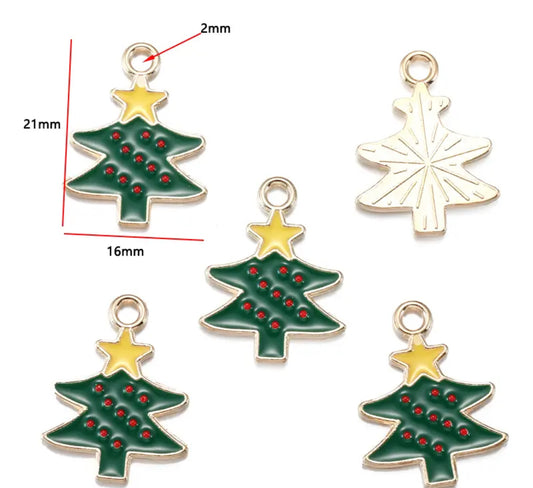 EC08R Christmas theme enamel charm ( 1 pc )