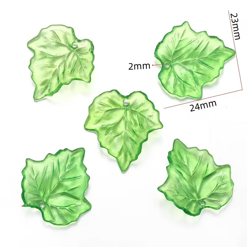 BBB 042 (f) Leaf Acrylic bead ( 1 pc )
