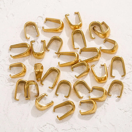 SS 1896 Pendant bail gold Stainless steel( 1 pc ) Anti tarnish