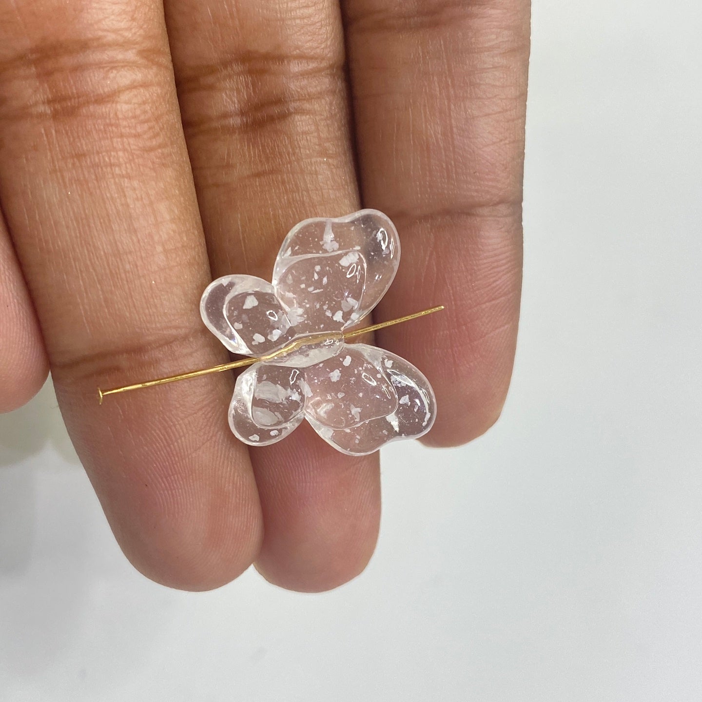 BBB 178 (C) clear butterfly bead (1PC)