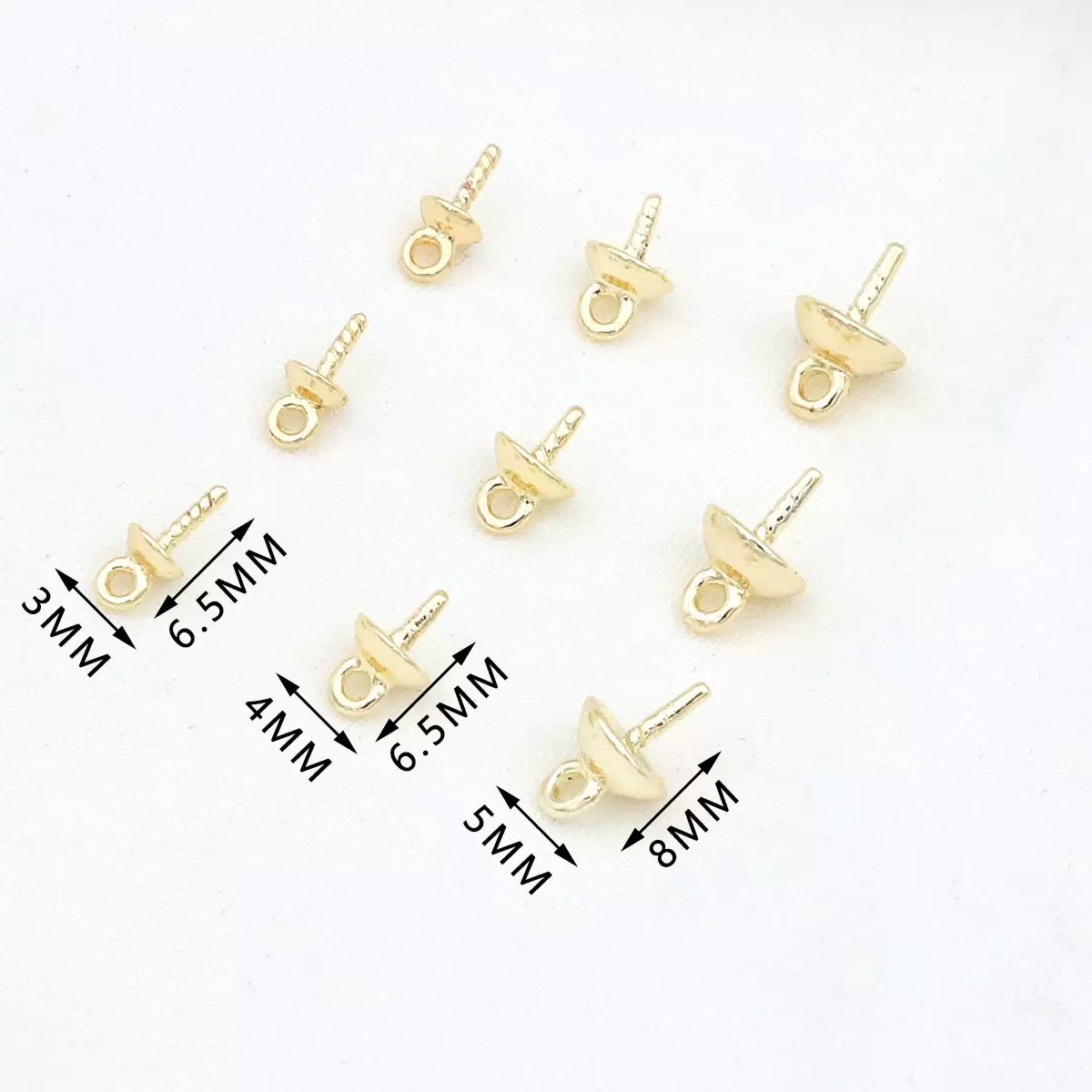 SS 3014 peg bail ( 1 pc ) 14k Gold