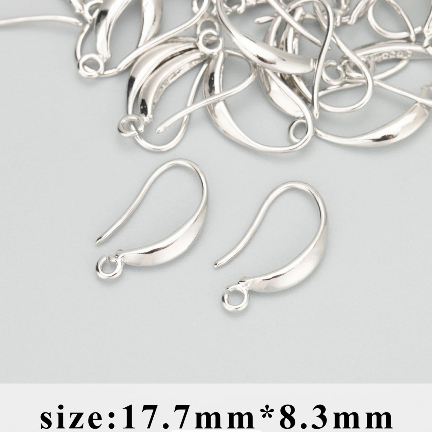 SS 242 silver plated stud ( 2 pc ) Anti tarnish