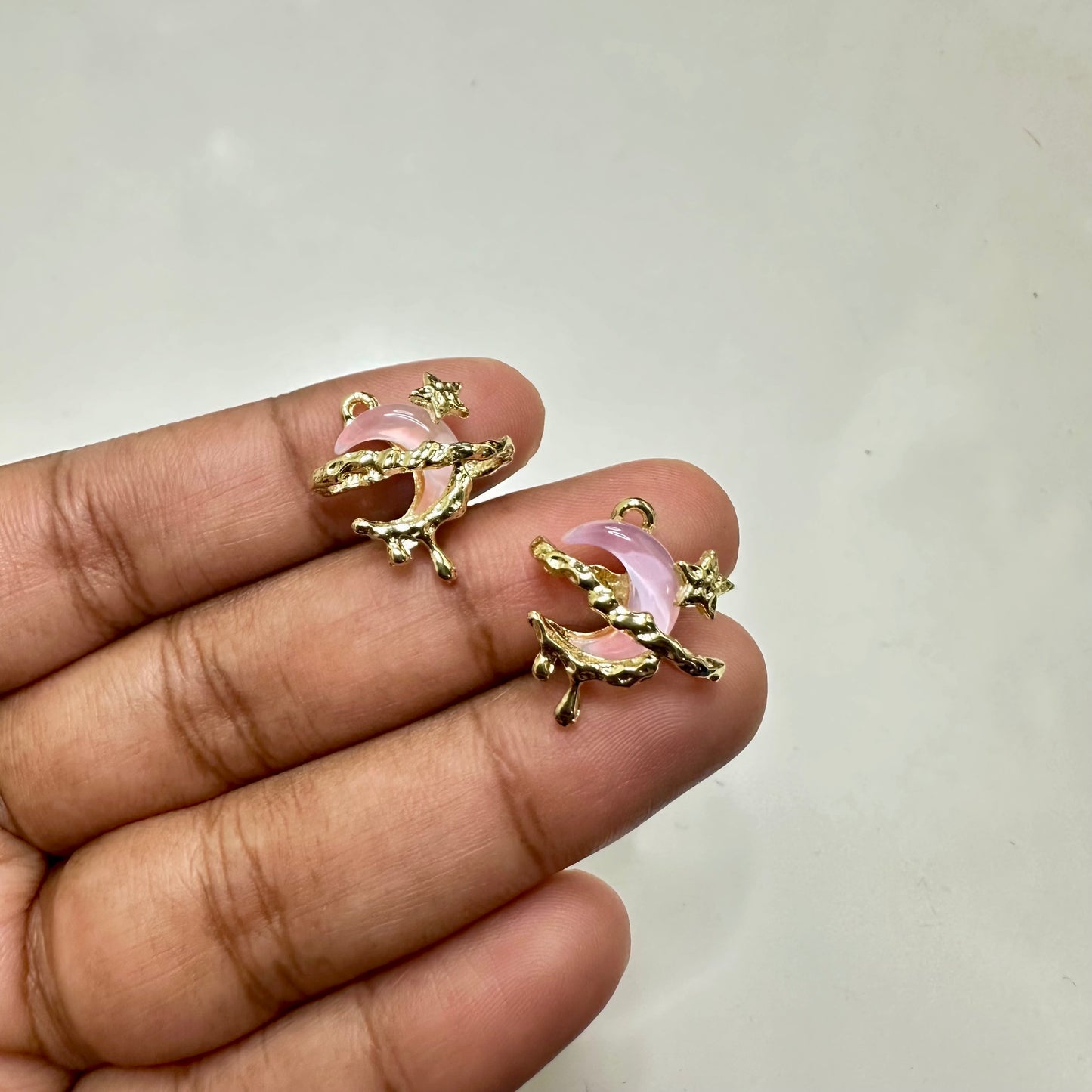 GP 999 - moon gold plated charm - per piece - tarnish resistant