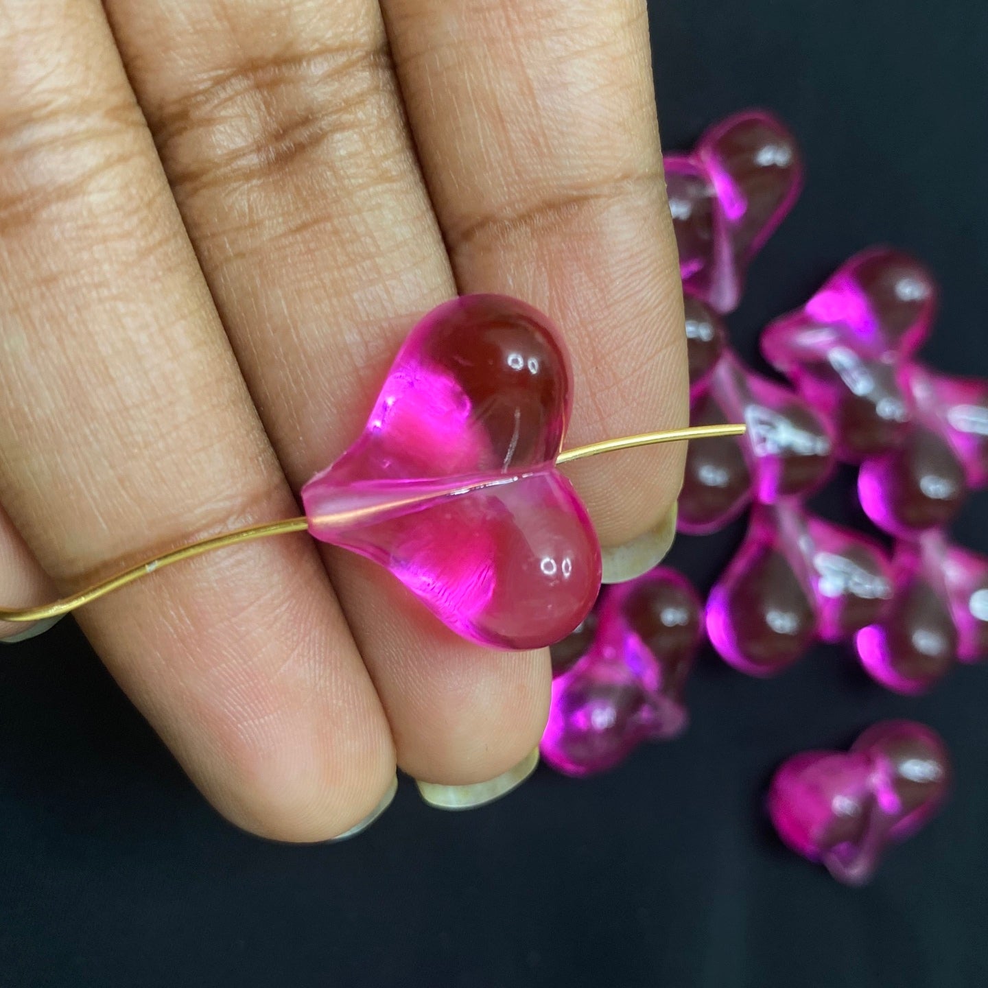 BBB 195 (A) Dark pink heart - big