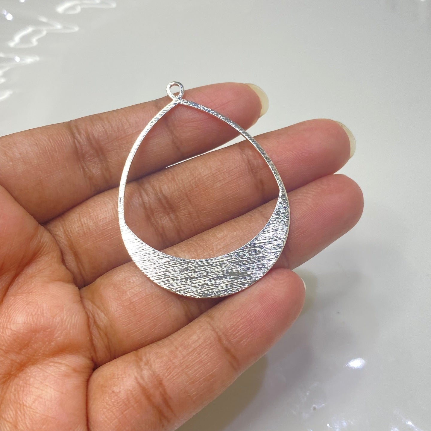 SS 287 Big Hollow Silver plated charm