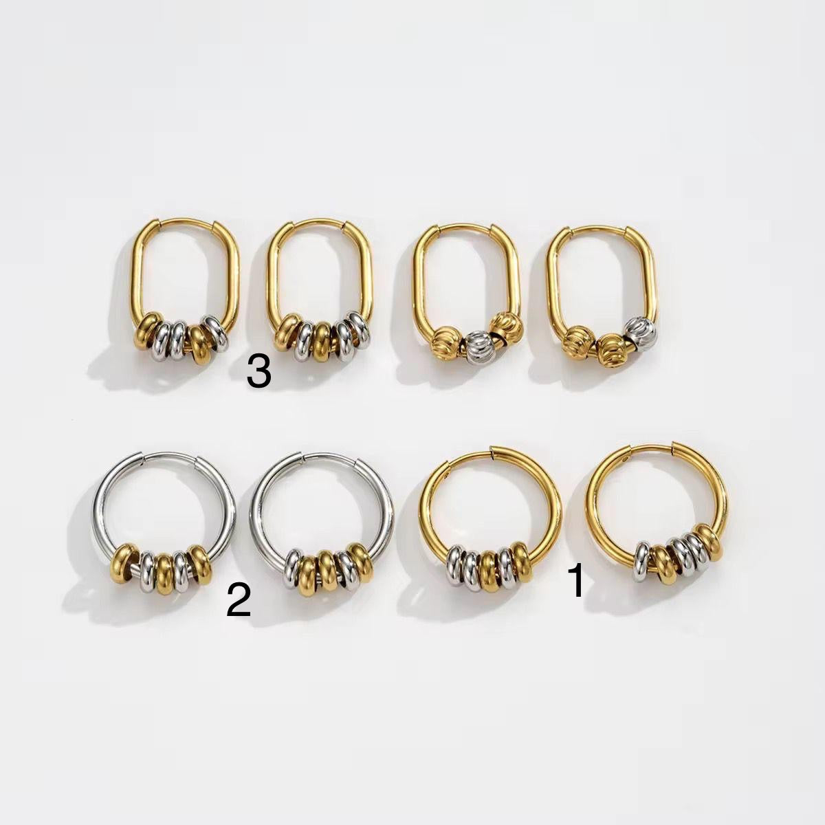 ESJ02C Harmony Hoops - 18k Gold PVD plated 316 stainless steel - Anti tarnish