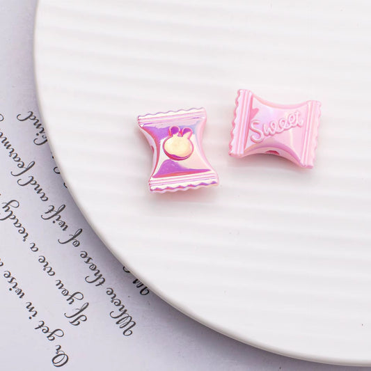 AB53 Rabbit candy Luminous Shiny Bead ( 1 pc ) UV Plated Acrylic ( 22:17 mm )