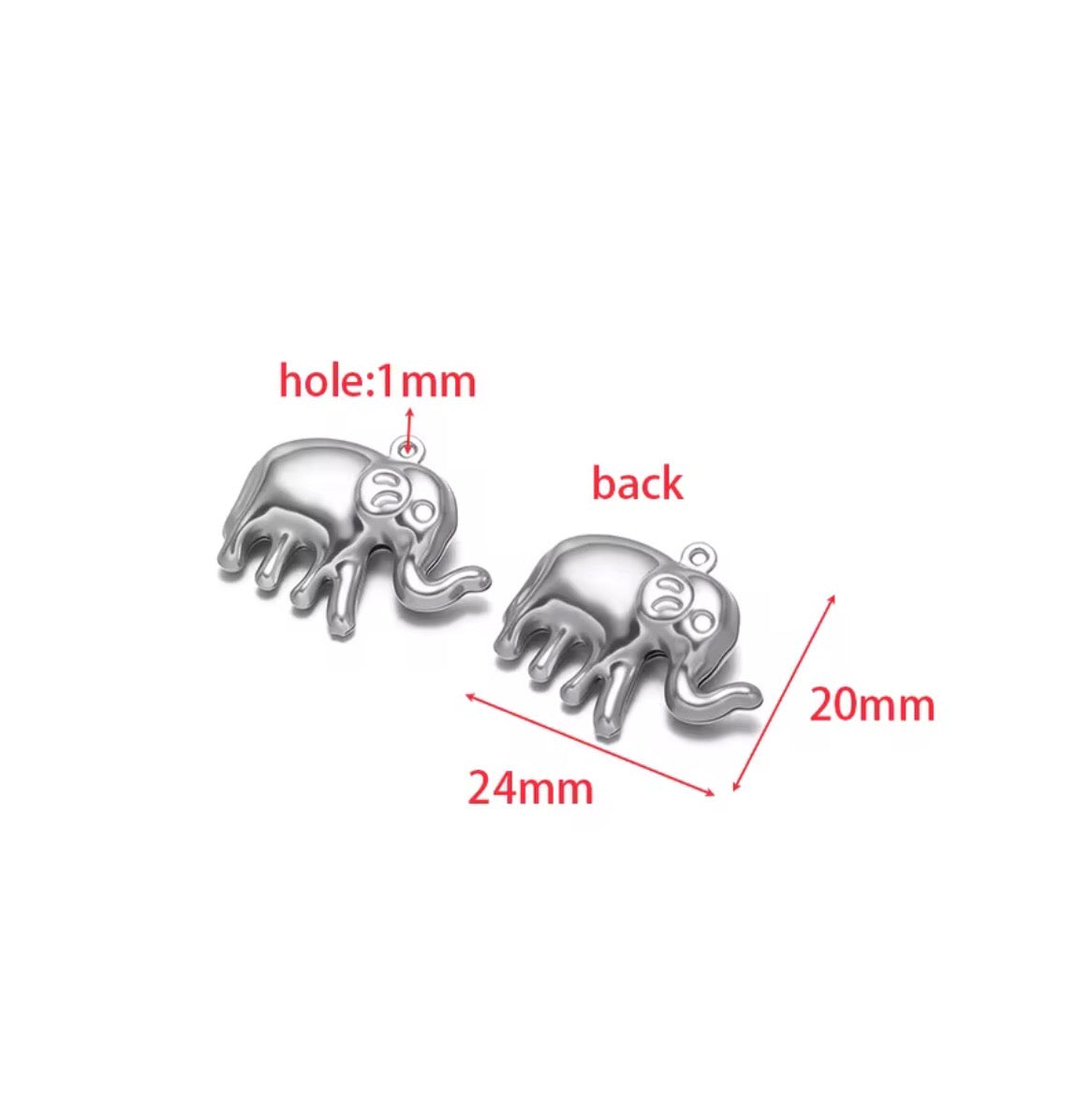 SC16H Elephant charm 18k Gold PVD 316 stainless steel ( 1 pc ) Anti tarnish