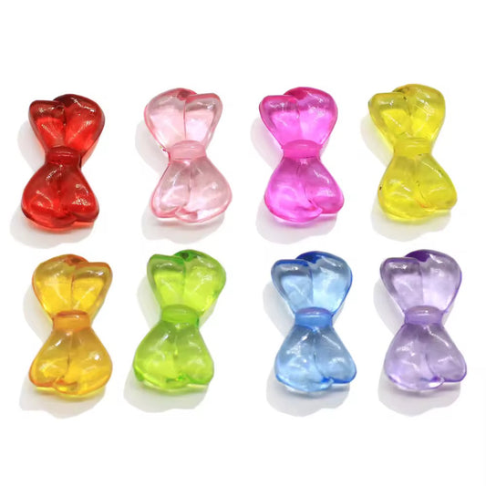 BBB 388 Bow Transparent Shiny Bead ( 1 pc ) UV Plated Acrylic ( 19*10mm )