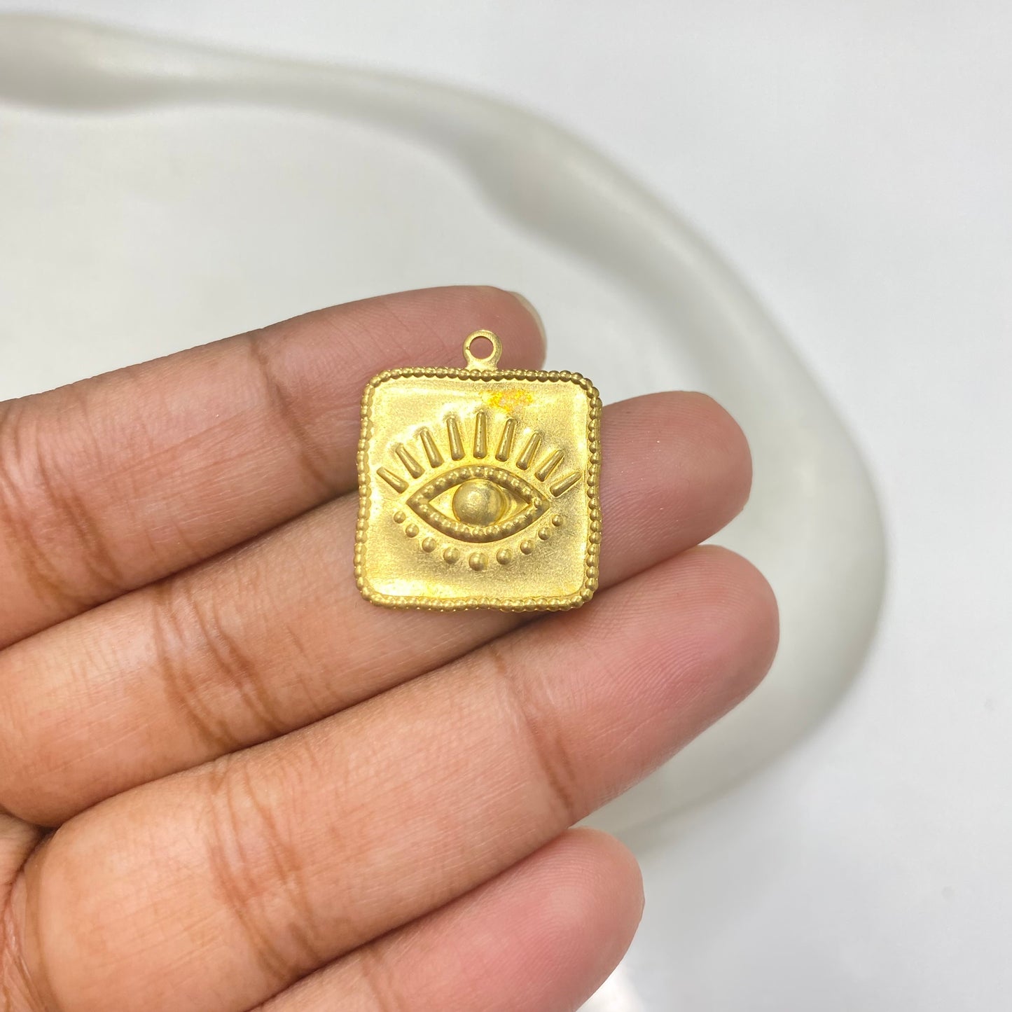 B 2203 Evil eye square charm ( 1 pc )