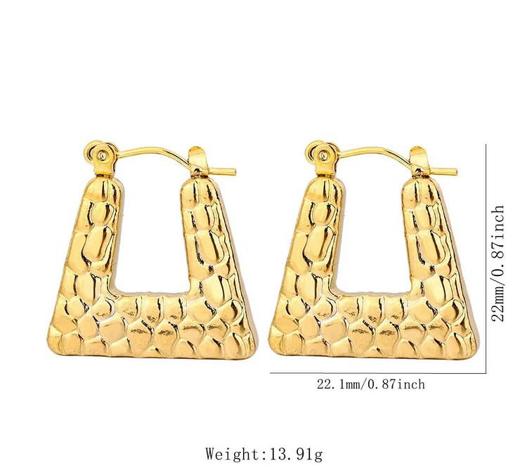 ESJ15F Mira hoops - 18k Gold PVD plated 316 stainless steel - Anti tarnish