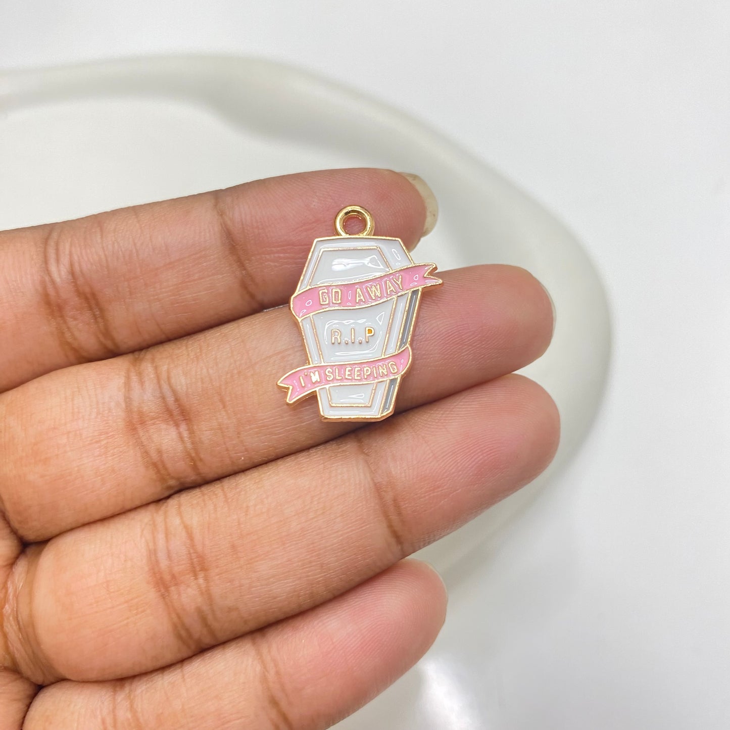 EC 1867 RIP enamel charm ( 1 pc )