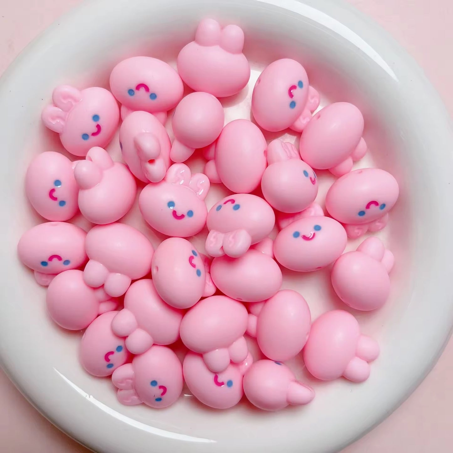 BBB 062 (f) light pink Cartoon Rabbit Acrylic bead ( 1 pc )
