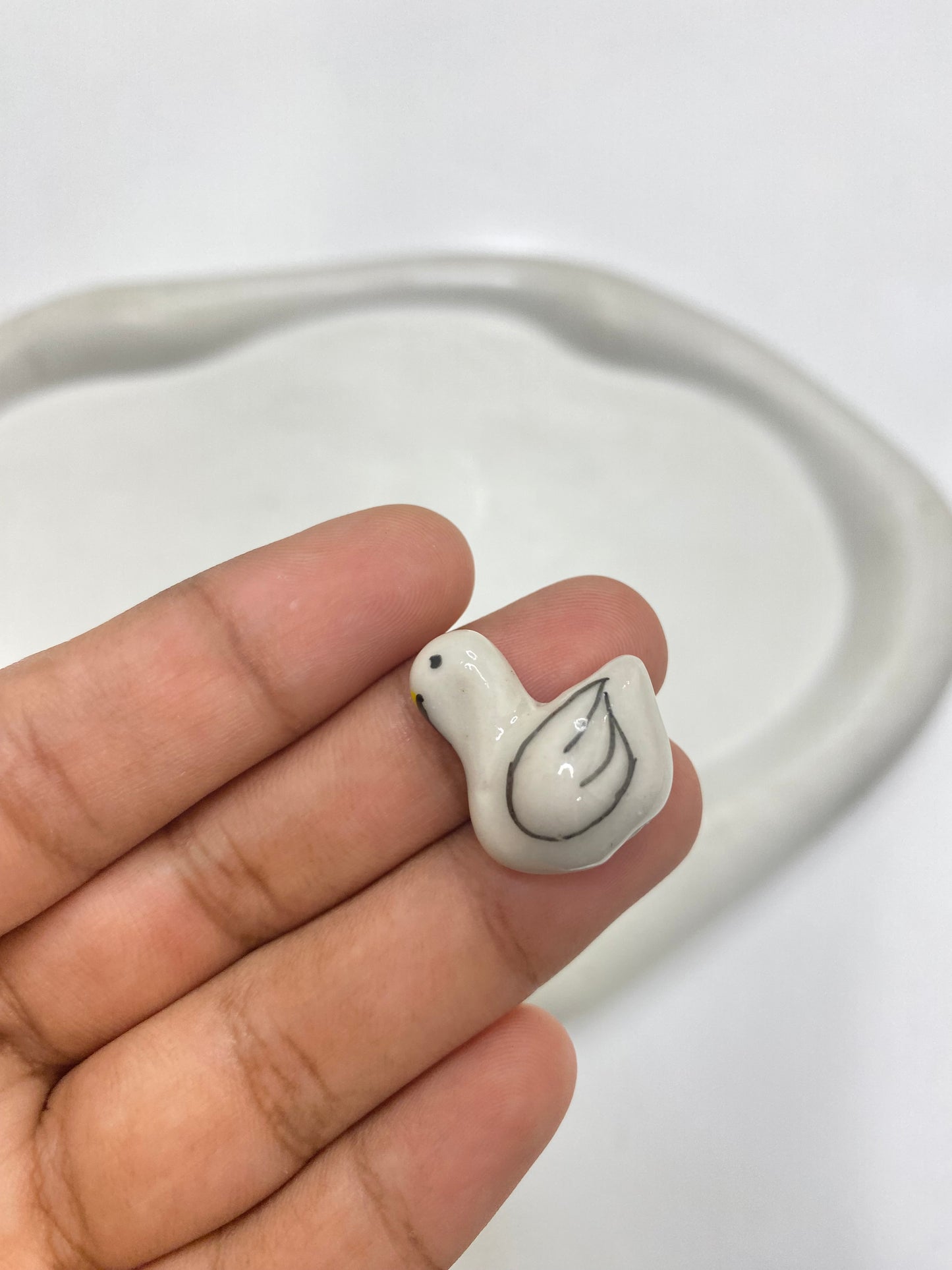 CB 934 Duck porcelain ceramic bead ( 1 pc )