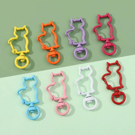 BBB 082 Cat  shape buckle keychain  clasp ( 1 pc )