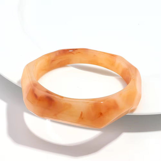 RJ 05 light Tone Vintage str Irregular Bangle ( 6.8 cm ) - Anti tarnish