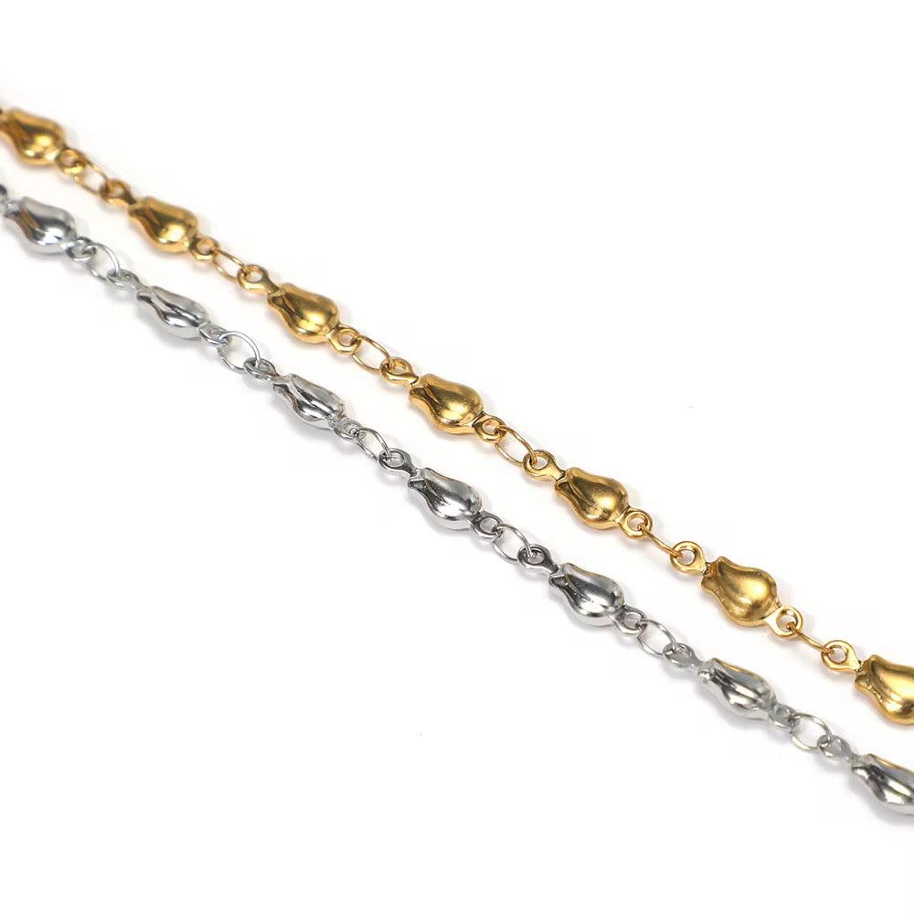 CN 392 Tulip Chain 18k Gold PVD plated 316 Stainless steel ( 1 feet ) Anti tarnish