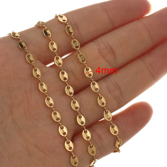 CN 430 Oval Link Chain ( 1 feet ) Silver plated