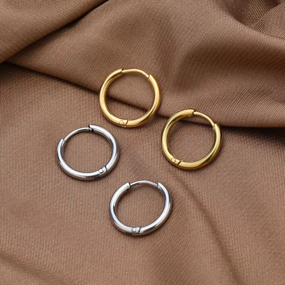 SS 2921 Dainty Hoop 18K Gold plated stainless steel ( 1 piece ) Anti tarnish