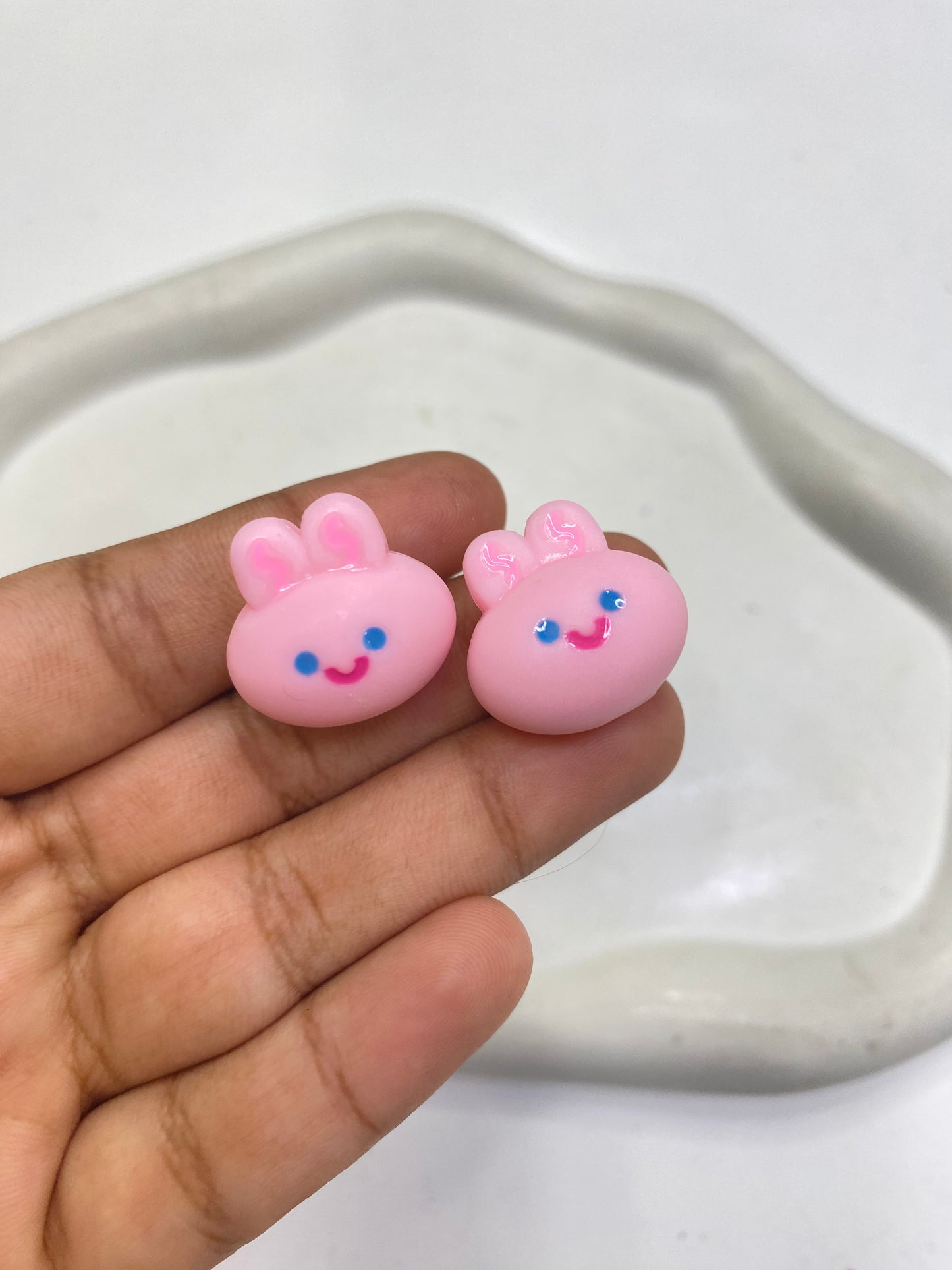 BBB 062 (f) light pink Cartoon Rabbit Acrylic bead ( 1 pc )