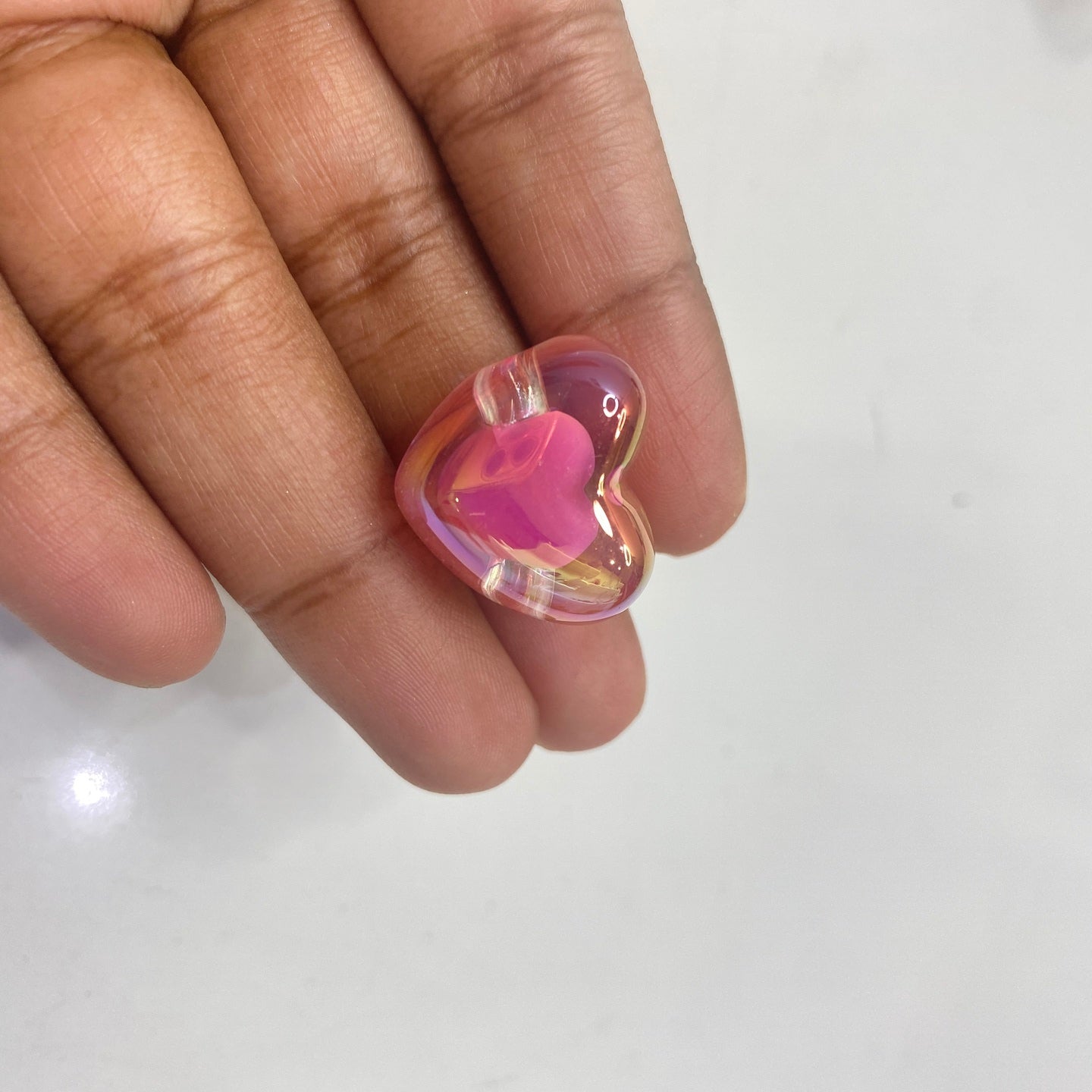 BBB 188 (I) bright pink chunky heart (1PC)