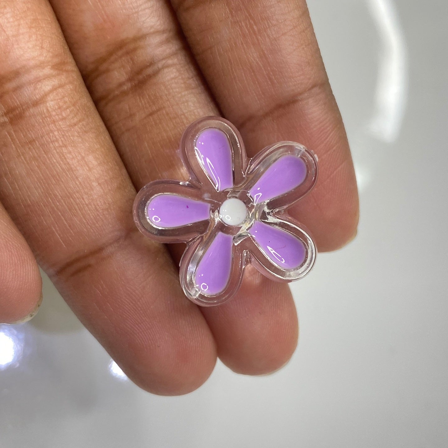 BBB 190 (A) Purple flower bead (1PC)