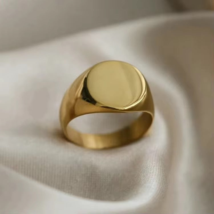 SS 201 Unisex modern ring adjustable- 18k gold plated stainless steel - Anti tarnish - Wholesale