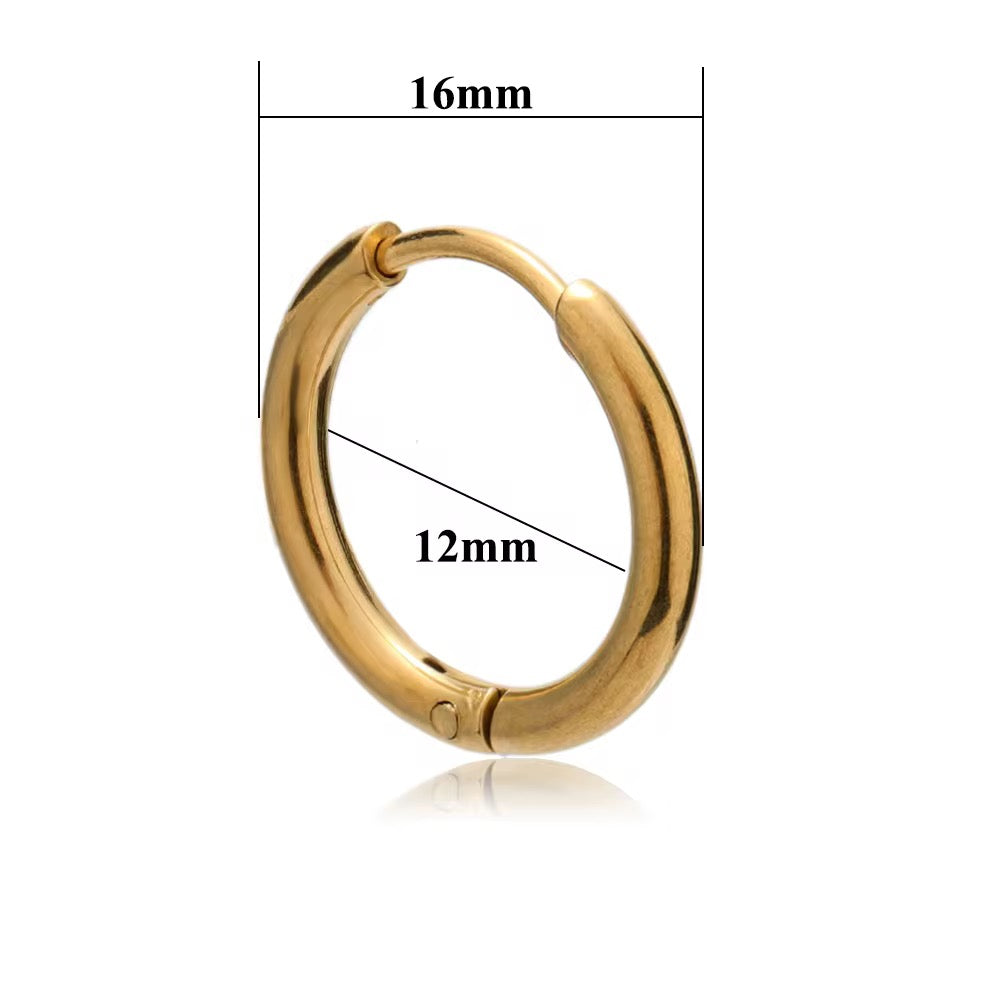 SS 2921 Dainty Hoop 18K Gold plated stainless steel ( 1 piece ) Anti tarnish