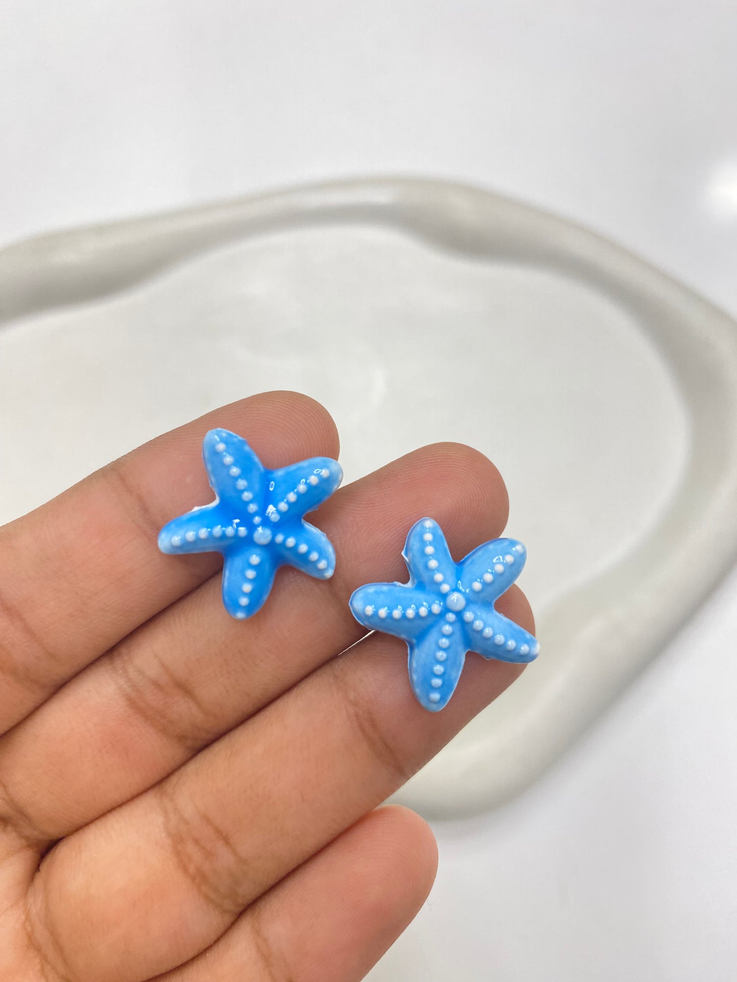 BBB 053 (b) Star Fish porcelain ceramic bead ( 1 pc )