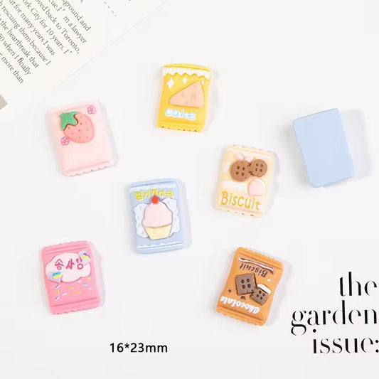 BBB 049 (d) biscuit Kawai themed resin charm ( 1 pc ) with / without hook