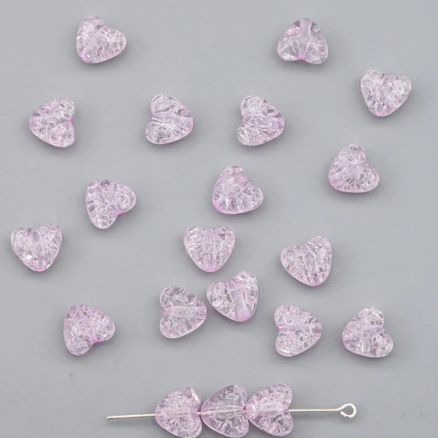BBB 194 (D) Purple perforated heart ( 1 pc )