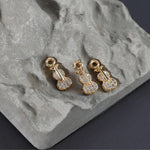 SS 501 guitar gold plated charm ( 1 pc ) anti tarnish