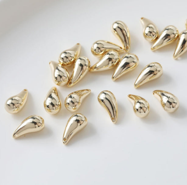 SS 539 Gold plated droplet charm