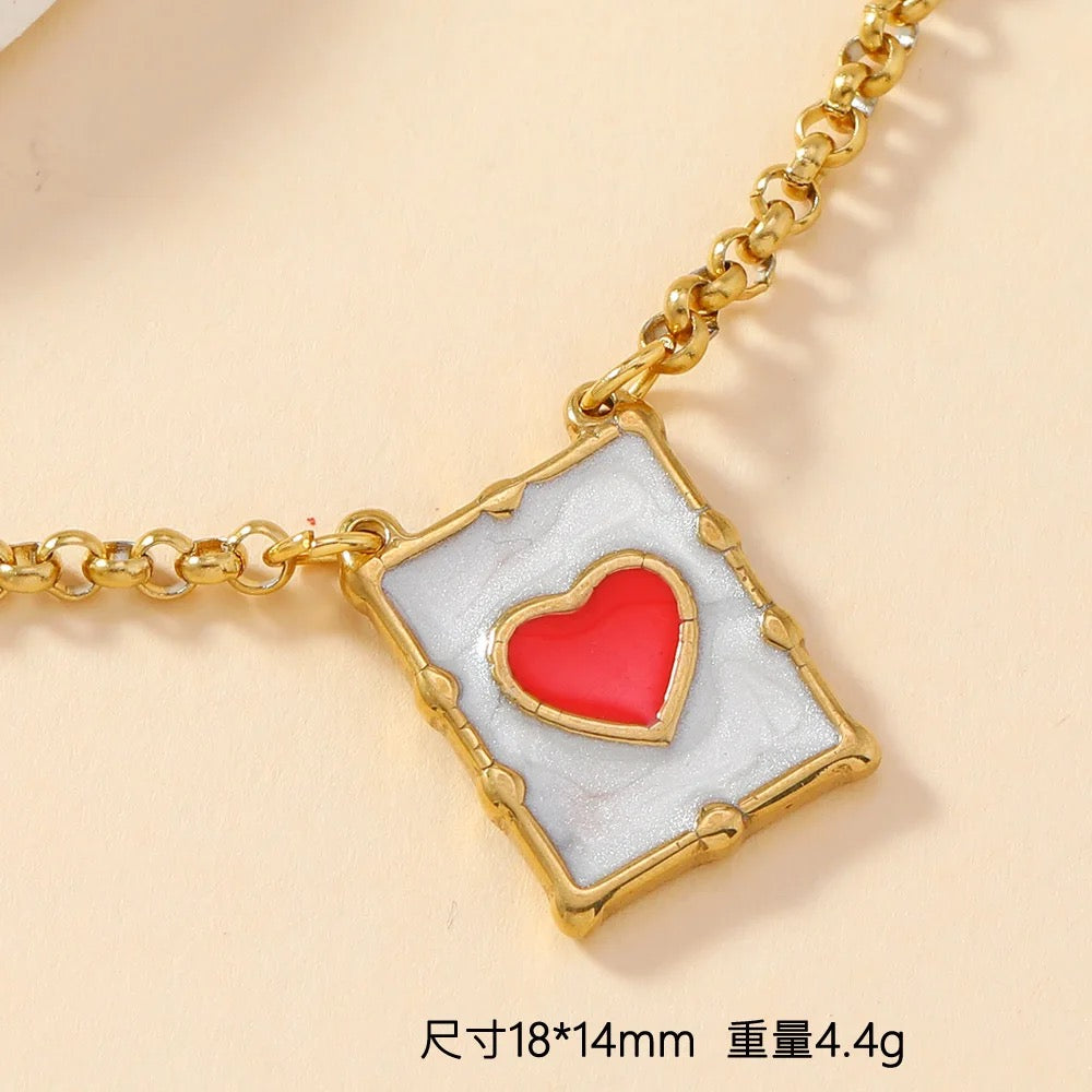 SS 1937 love letter Stainless steel charm ( 1 pc ) Anti tarnish