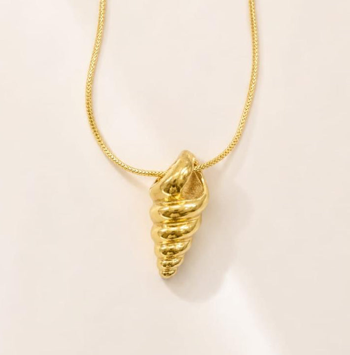 BSJ34A conch necklace - 18K Gold PVD plated