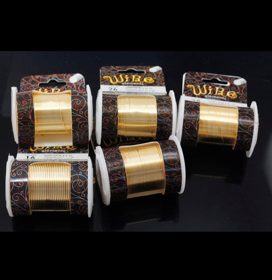 Wire Elements Gold plated Wire ( 1 meter ) Anti tarnish ( Half Hard Wire )