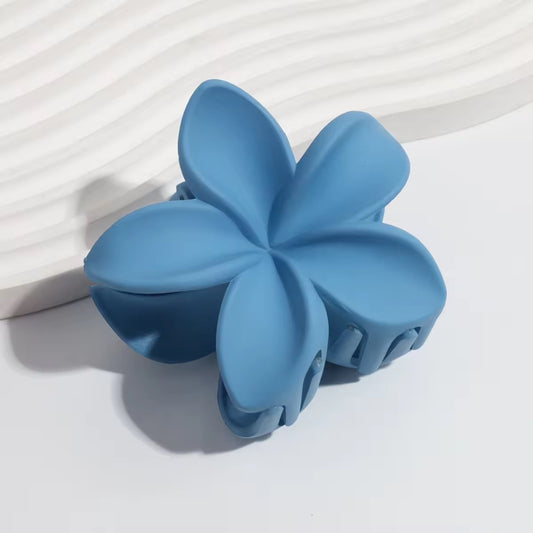 HA 04 (d) Sea Blue Mini Hawaii Floral Hair Claw Clip ( 1 pc )