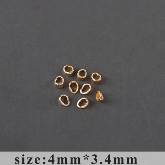 SS 982 18k gold plated pinch bail ( 1 pc ) anti tarnish