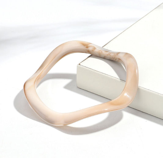 RJ 16 Shell Minimalistic Bangle ( 6 cm )  - Anti tarnish