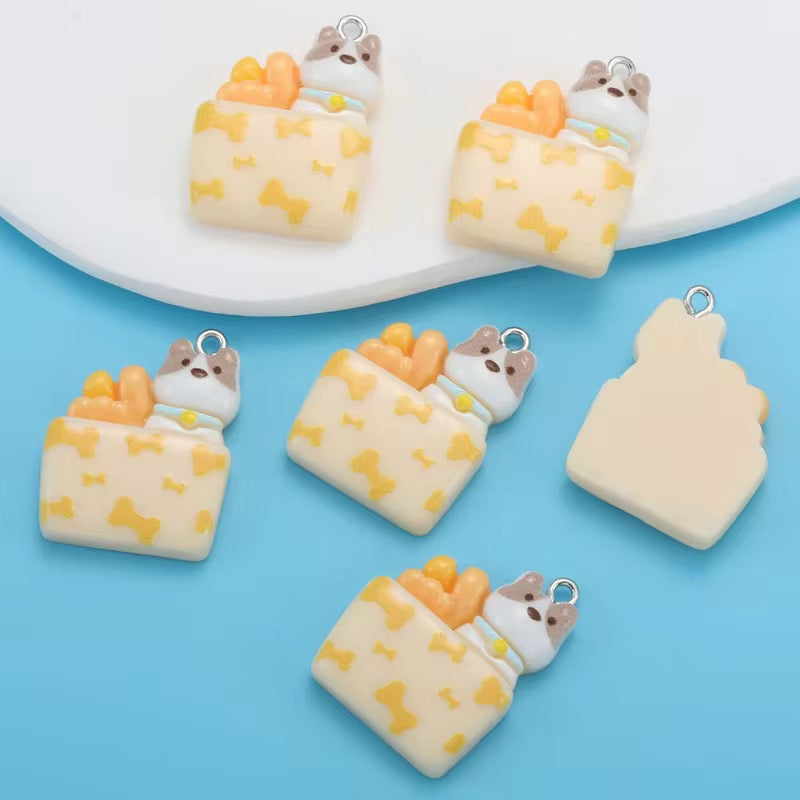BRC 013 (B) Cute Animal box resin charm with hook ( 1 pc )
