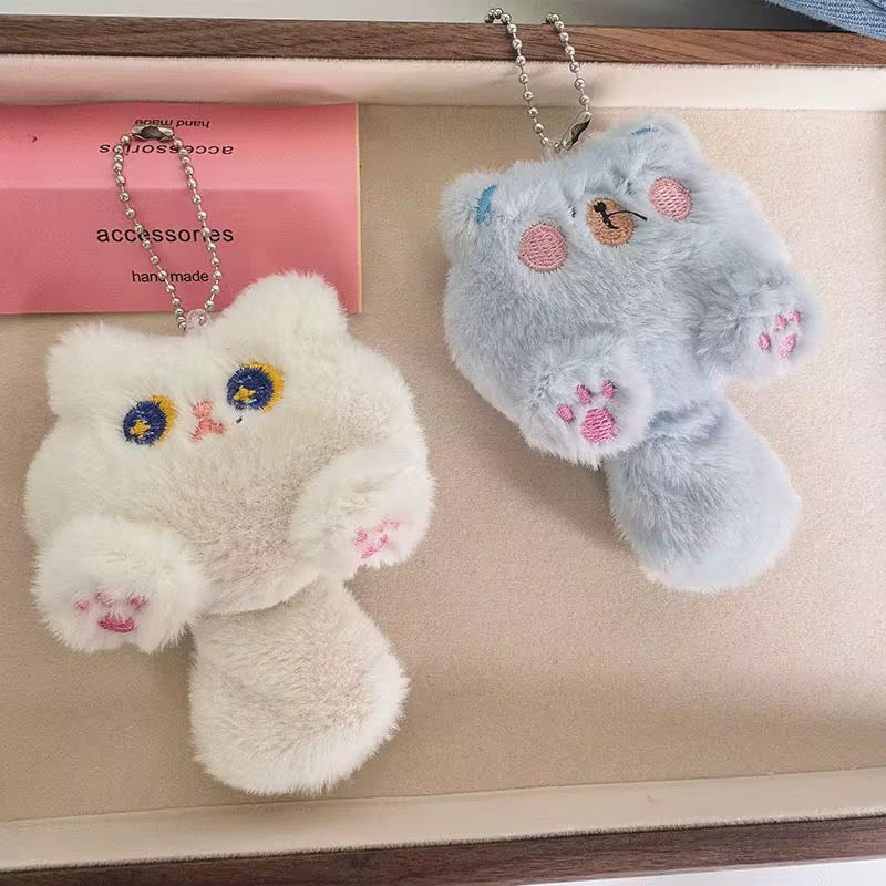 Brown Hello Kitty Cute 3D Plush Toy Keychain ( 1 pc ) ( 10 cm )