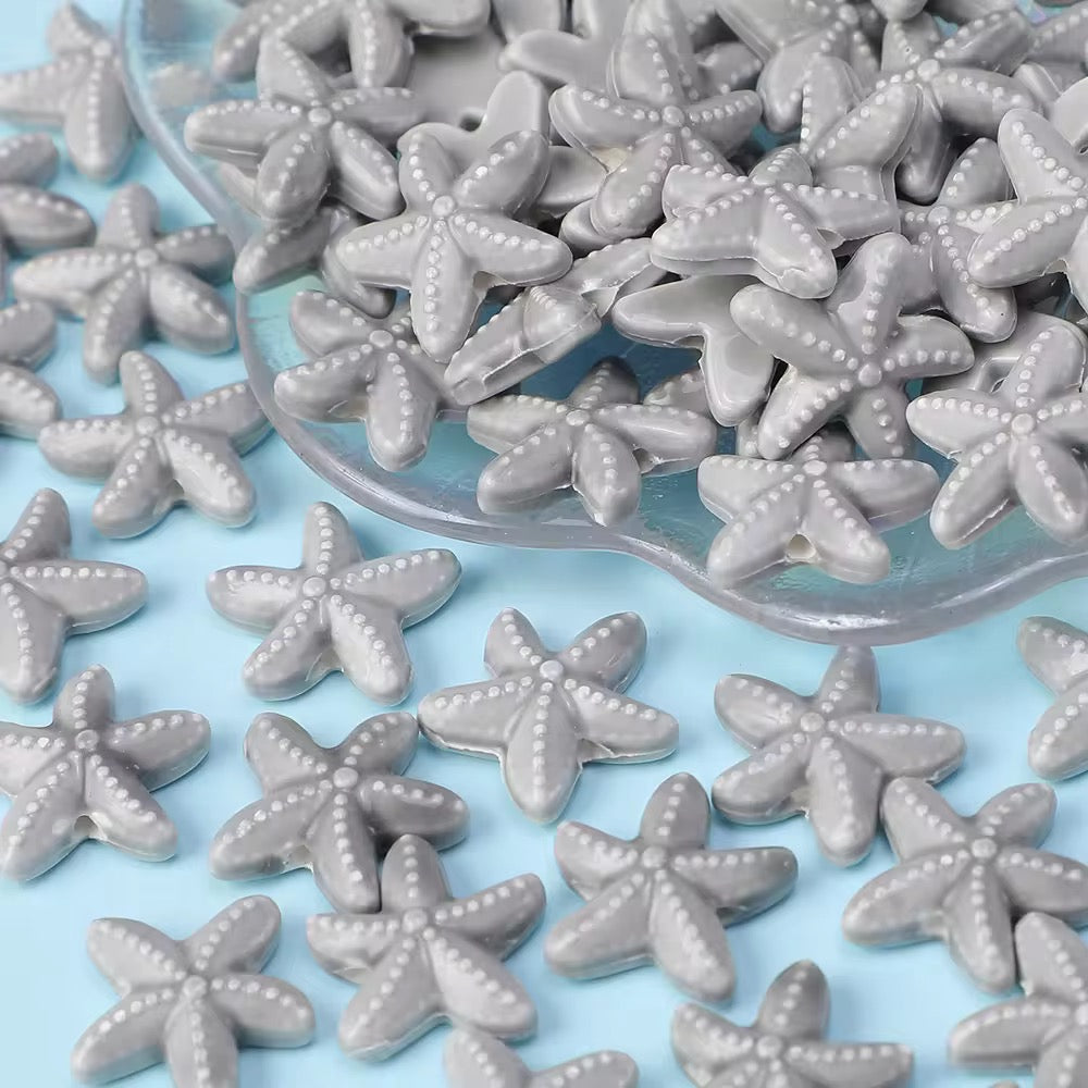 BBB 053 (d) Star Fish porcelain ceramic bead ( 1 pc )